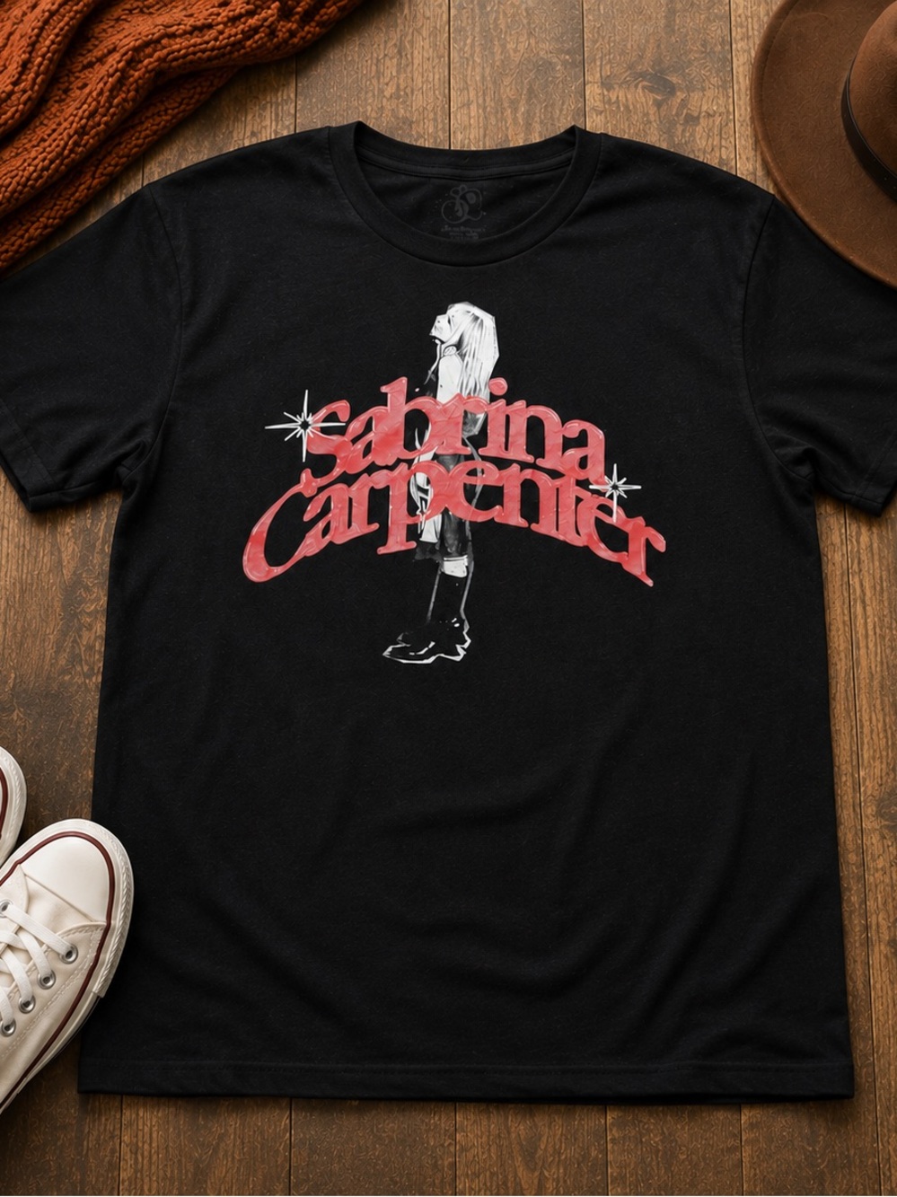 Sabrina Carpenter Black Graphic Concert Tour T-Shirt Size 2XL